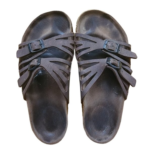Womens Brown Birkenstock Sandals Size 37 Granada 6-6.5 - Picture 1 of 4